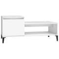vidaXL Soffbord vit 100x50x45 cm konstruerat trä Vit