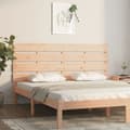 vidaXL Sänggavel 120x3x80 cm massiv furu Brun