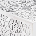 Miniatyrbild 4 av 5: vidaXL Soffbord av aluminium Geometrisk Openwork Design Silver
