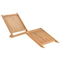 vidaXL Solsäng massiv teak Brun