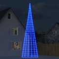 Miniatyrbild 1 av 10: vidaXL LED julgran på flaggstång 3000 LEDs blå 800 cm Blå