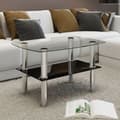 vidaXL Soffbord Trend 65x45x43cm glas Silver