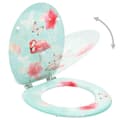 vidaXL Toalettsitsar med lock 2 st MDF flamingo multifärg