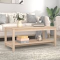 Miniatyrbild 3 av 8: vidaXL Soffbord 110x55x45 cm massiv furu Brun