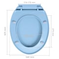Miniatyrbild 10 av 10: vidaXL Toalettsits mjuk stängning snabbfäste blå oval Blå