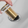 Miniatyrbild 7 av 8: vidaXL Pop-up bottenventil utan överflödesfunktion guld 6,4x6,4x9,1 cm Guld