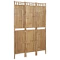 vidaXL Rumsavdelare 3 paneler bambu 120x180 cm Brun