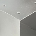Miniatyrbild 6 av 8: vidaXL Stolpbeslag 4 st X-form galvaniserad metall 81x81 mm Silver