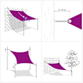 Miniatyrbild 4 av 10: vidaXL Solsegel 160 g/m² vit 4x5 m HDPE Vit