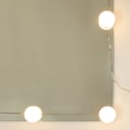 Miniatyrbild 10 av 10: vidaXL Sminkbord med LED-lampor vit 90x42x132,5 cm Vit