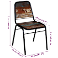 Miniatyrbild 5 av 9: vidaXL Matstolar 4 st massivt återvunnet trä multifärg