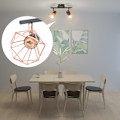 Miniatyrbild 3 av 4: vidaXL Taklampa med 2 spotlights E14 svart och koppar Svart