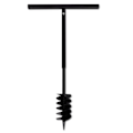 Miniatyrbild 4 av 5: vidaXL Jordborr Auger Dubbelspiral 120 mm