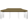 Miniatyrbild 2 av 6: vidaXL Paviljong 6x3x2,7 m taupe 180 g/m² Taupe