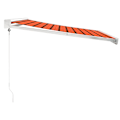 Miniatyrbild 4 av 9: vidaXL Markis infällbar orange och brun 3x2,5 m tyg&aluminium Flerfärgsdesign