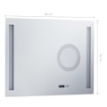 Miniatyrbild 8 av 8: vidaXL Badrumsspegel LED med touch-sensor 80x60 cm Silver