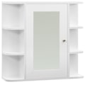 Miniatyrbild 2 av 9: vidaXL Spegelskåp för badrum vit 66x17x63 cm MDF Vit