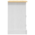 Miniatyrbild 5 av 10: vidaXL Nattduksbord mexikansk coronastil furu vit 53x39x67 cm Vit