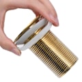 Miniatyrbild 6 av 8: vidaXL Pop-up bottenventil utan överflödesfunktion guld 6,4x6,4x9,1 cm Guld
