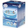 Miniatyrbild 3 av 3: Bestway Pool uppblåsbar Fast Set rund 366x76 cm 57273 Blå