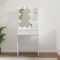 vidaXL Sminkbord med LED vit 60x40x140 cm Vit