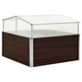 vidaXL Växthus brun 100x100x85 cm galvaniserat stål Brun