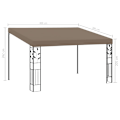Miniatyrbild 6 av 6: vidaXL Väggmonterad paviljong 4x3x2,5 m taupe Taupe