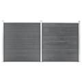 vidaXL Staketpanel WPC 353x186 cm grå grå