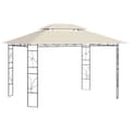 vidaXL Paviljong 4x3x2,7 m gräddvit 160 g/m² Creme
