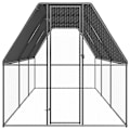 Miniatyrbild 2 av 5: vidaXL Hönsbur för utomhusbruk 2x6x2 m galvaniserat stål Silver