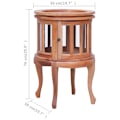 Miniatyrbild 7 av 8: vidaXL Vitrinbord naturlig 50x50x76 cm massiv mahogny Brun