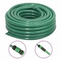 vidaXL Trädgårdsslang med kopplingar grön 0,75" 30 m PVC Grön