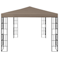 Miniatyrbild 5 av 10: vidaXL Paviljong med ljusslinga LED 4x3 m taupe Taupe