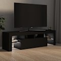 Miniatyrbild 4 av 10: vidaXL Tv-bänk med LED-belysning svart 140x36,5x40 cm Svart