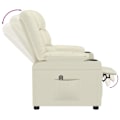 Miniatyrbild 7 av 10: vidaXL Elektrisk reclinerfåtölj gräddvit konstläder Kräm