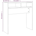 Miniatyrbild 7 av 8: vidaXL Avlastningsbord rökfärgad ek 78x30x80 cm konstruerat trä Brun
