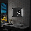 Miniatyrbild 1 av 8: vidaXL Badrumsspegel LED med touch-sensor 80x60 cm Silver