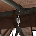 Miniatyrbild 4 av 5: vidaXL Paviljong med hammock kaffebrun Brun