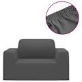 Miniatyrbild 2 av 6: vidaXL Sofföverdrag med stretch antracit polyesterjersey Antracit