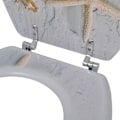 Miniatyrbild 6 av 9: vidaXL Toalettsitsar med lock 2 st MDF sjöstjärnor multifärg