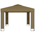 Miniatyrbild 3 av 5: vidaXL Paviljong dubbla tak 3x3x2,7 m taupe 180 g/m² Taupe