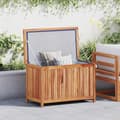 vidaXL Trädgårdslåda 90x50x58 cm massiv teak Brun