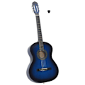 Miniatyrbild 1 av 7: vidaXL Klassisk gitarr för nybörjare blå 4/4 39" amerikansk lind Blå