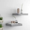 vidaXL Svävande vägghyllor 2 st grå 23x23,5x3,8 cm MDF grå