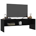 Miniatyrbild 3 av 6: vidaXL Tv-bänk svart 120x40x40 cm konstruerat trä Svart