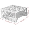 Miniatyrbild 5 av 5: vidaXL Soffbord av aluminium Geometrisk Openwork Design Silver