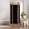 vidaXL Rumsavdelare 3 paneler hopfällbar 120 cm bambu och kanvas art