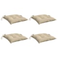 Miniatyrbild 3 av 9: vidaXL Stolsdynor 4 st beige 40x40x7 cm oxfordtyg Beige