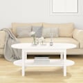 Miniatyrbild 3 av 8: vidaXL Soffbord vit 110x55x45 cm massiv furu Vit