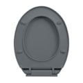 Miniatyrbild 6 av 10: vidaXL Toalettsits mjuk stängning grå oval grå